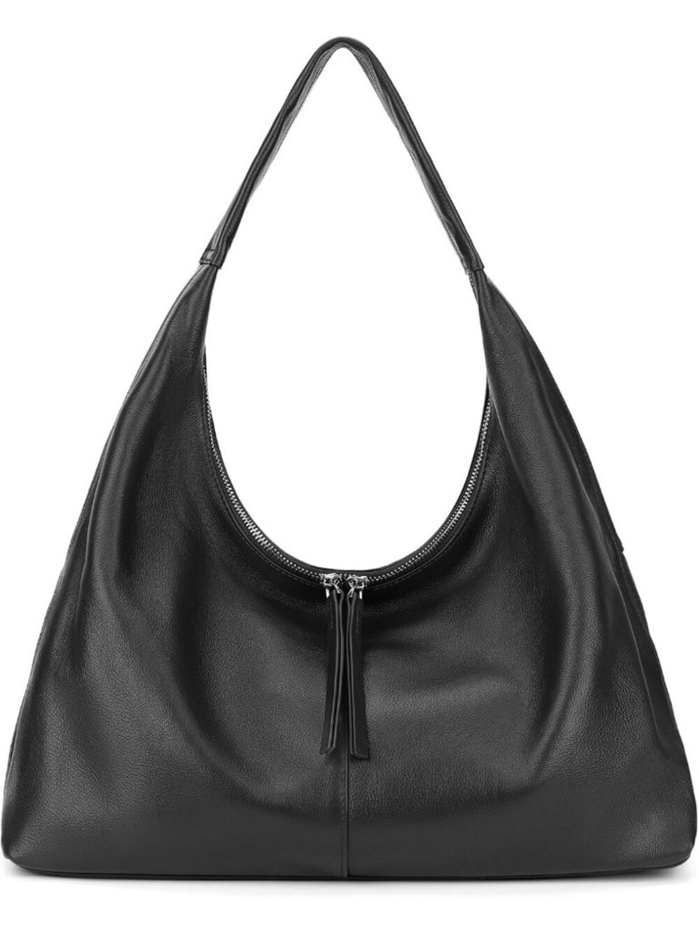 Chic Genuine Leather Slouchy Hobo Bag & Crescent Crossbody Purse for Women